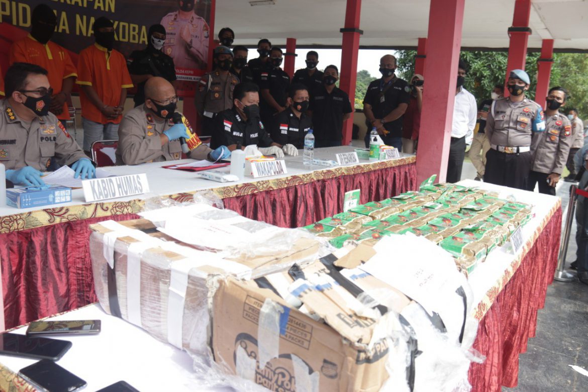 Konferensi pers, Diresnarkoba Polda Kepri Pengungkapan Tindak Pidana Narkoba