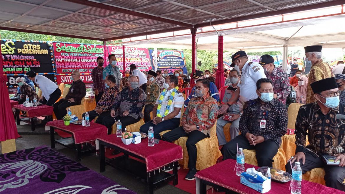 Acara peresmian pelabuhan roro Kuala Tungkal dihadiri Bupati dan Wakil Bupati Tanjabbar beserta jajaran