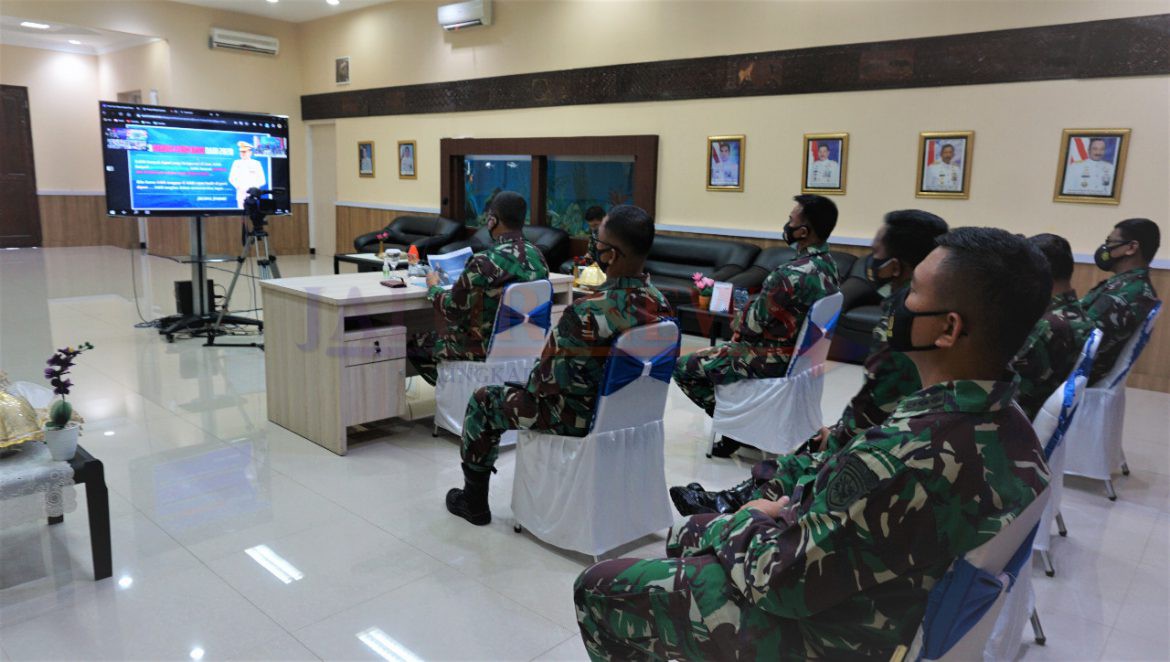 Komandan Pangkalan Utama TNI AL VI Makassar  dan Jajaran Ikuti Rapat Pimpinan 2021 Secara Virtual Komandan Pangkalan Utama TNI AL VI Makassar dan Jajaran Ikuti Rapat Pimpinan 2021 Secara Virtual
