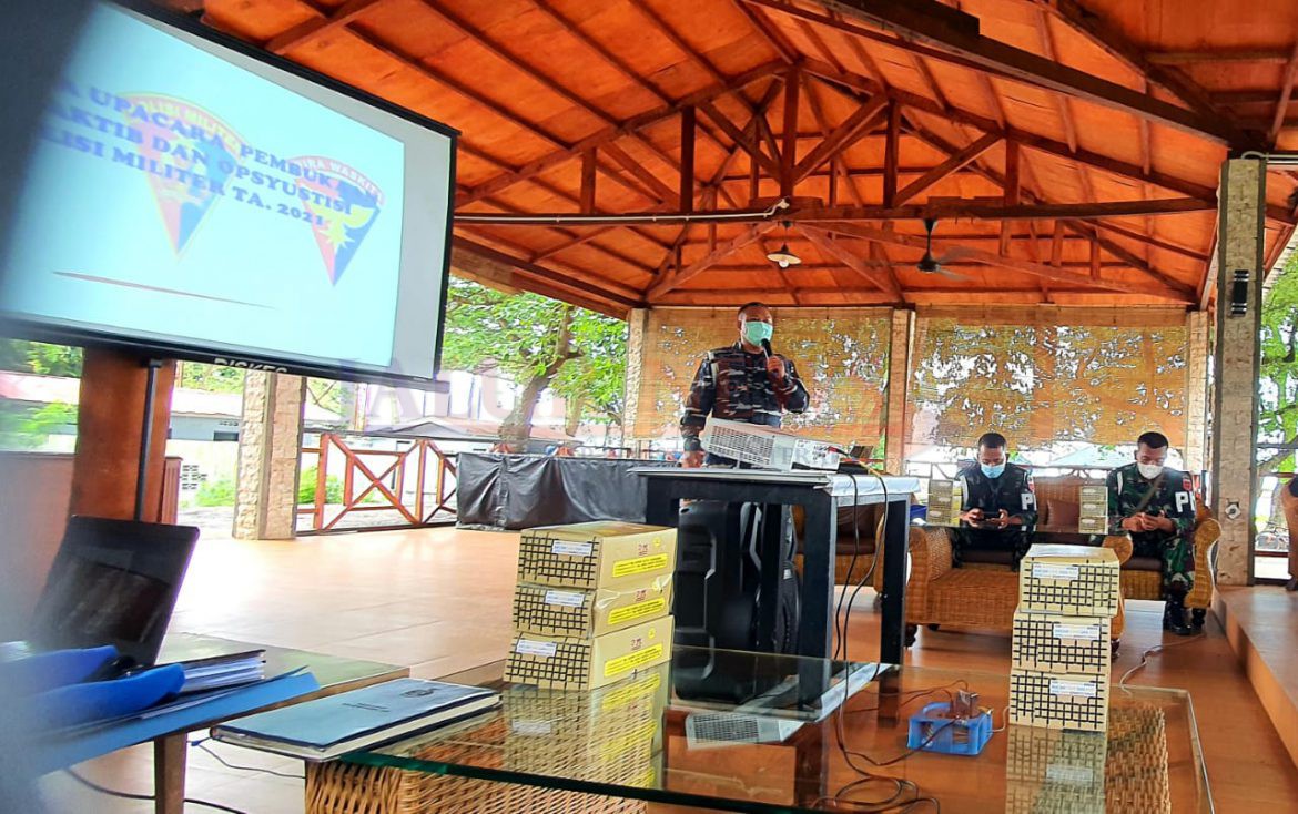 Upacara Pembukaan Operasi Penegakan Ketertiban dan Yustisi Gabungan Polisi Militer 2021 di Lantamal VI Makassar