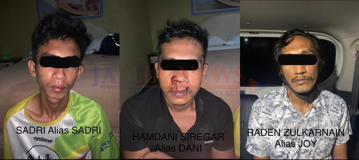 3 tersangka yang dibekuk polisi