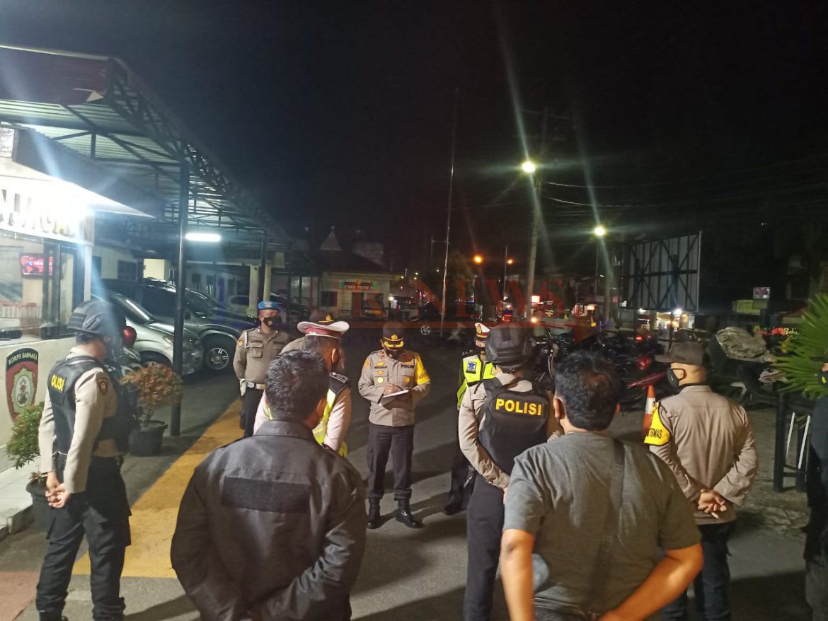 Apel Malam (31/04/2021) Mapolres Tanah Karo Yang Dipimpin Kapolres Tanah Karo.