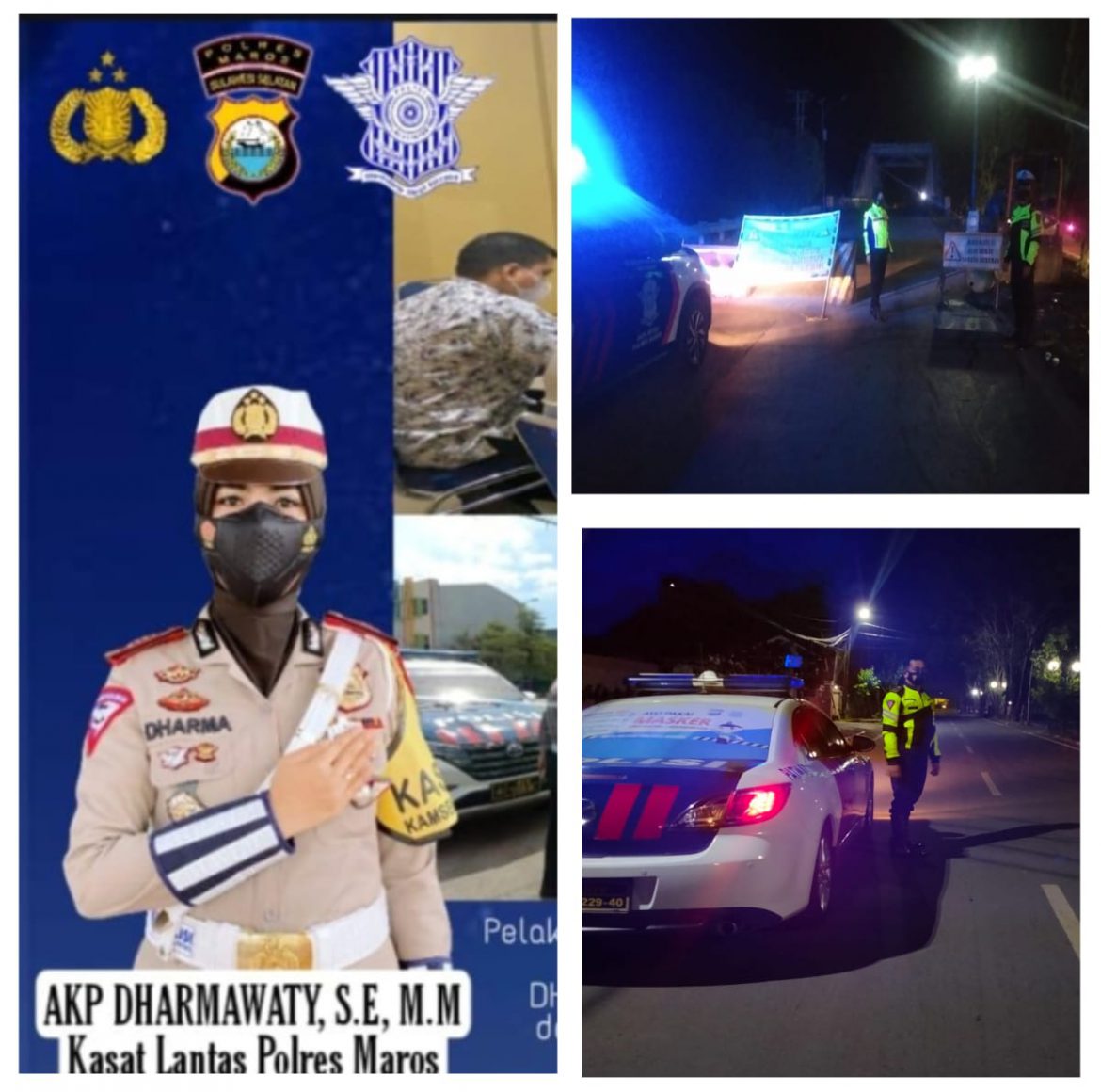 Adanya Kemacetan Akibat Perbaikan Jalan, Satlantas Polres Maros Lakukan Giat Contraflow