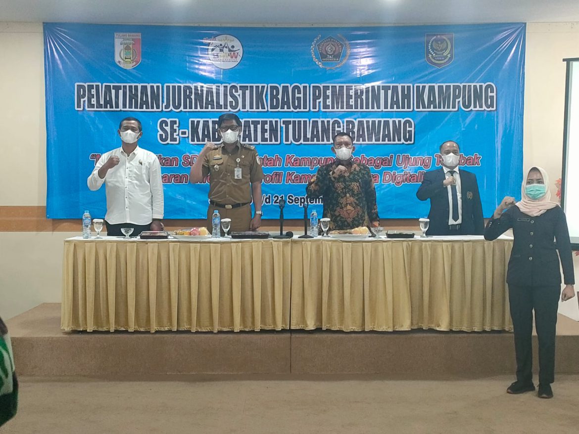 PWI Tuba Gelar Pelatihan Jurnalistik Bagi Aparatur Kampung Se- Kabupaten Tulang Bawang.