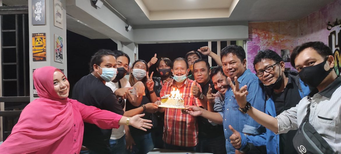 Ulang tahun salah satu wartawan senior di kota Makassar