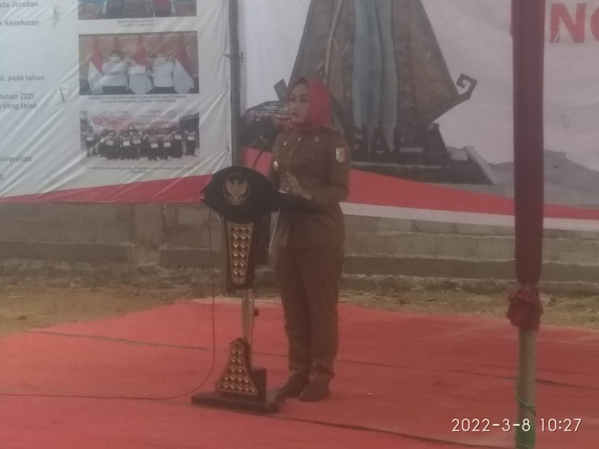 Bupati Winarti menghadiri kunjungan kerja di Tiyuh Toho Tulang Bawang, Selasa (8/3). Foto: Erdiansyah S, SP. Jalurnews.com