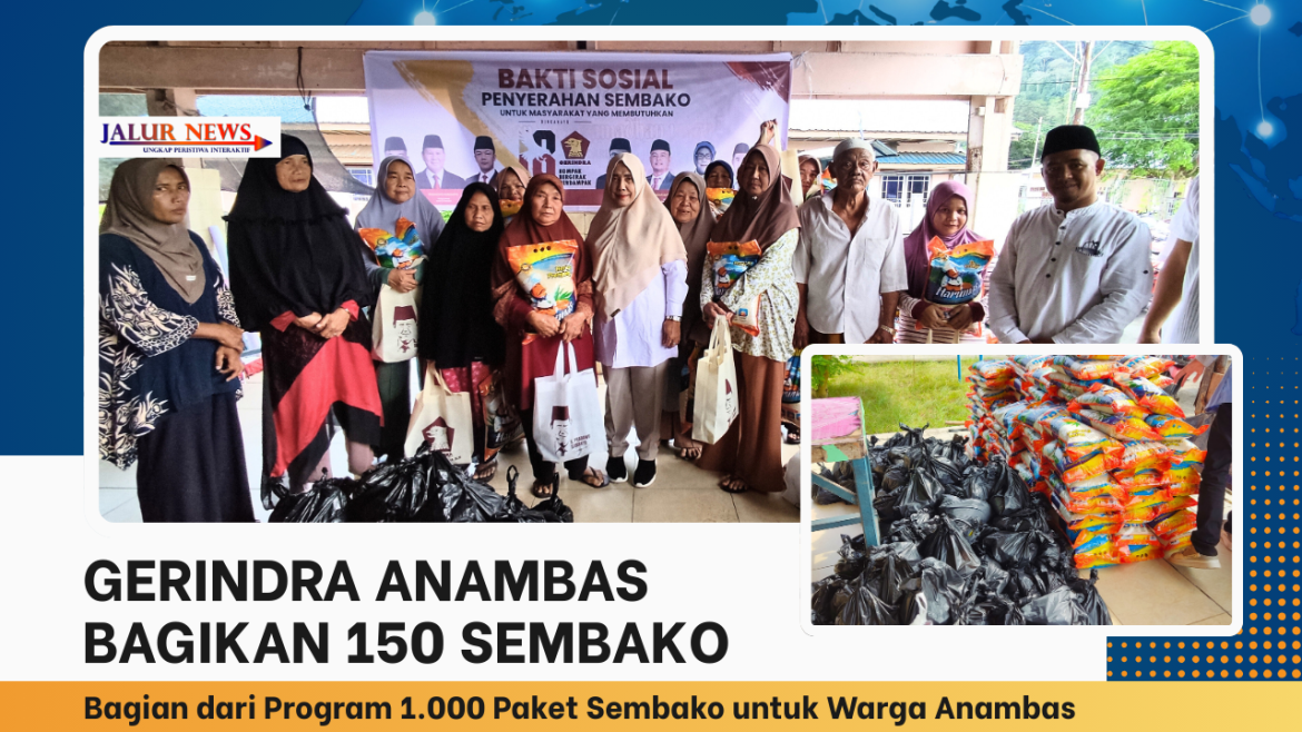pembagian sembako Gerindra Anambas Tarempa Timur